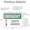 Signmission Safety Shower, 5 in W x Rectangle, Vinyl Decal OS-2PACK-EM-D-35-L-10355 - alternate 2